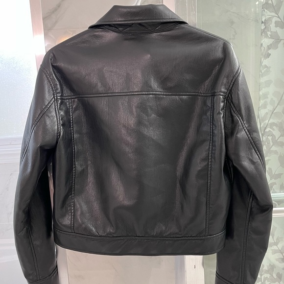 Wilfred Leather Jacket Cropped from Aritiza - Picture 3 of 5